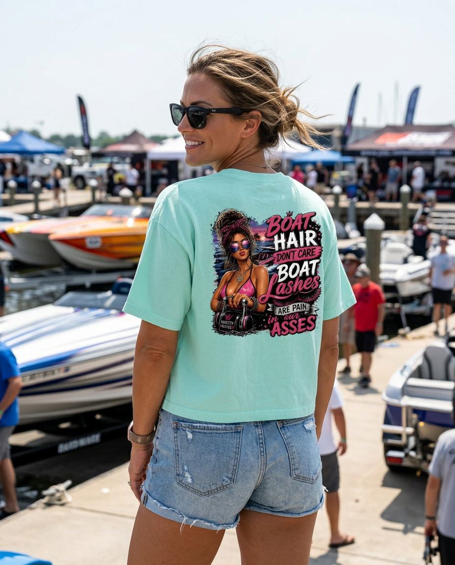 Ladies Boxy T-Shirt - Boat Hair Ms. Misfit